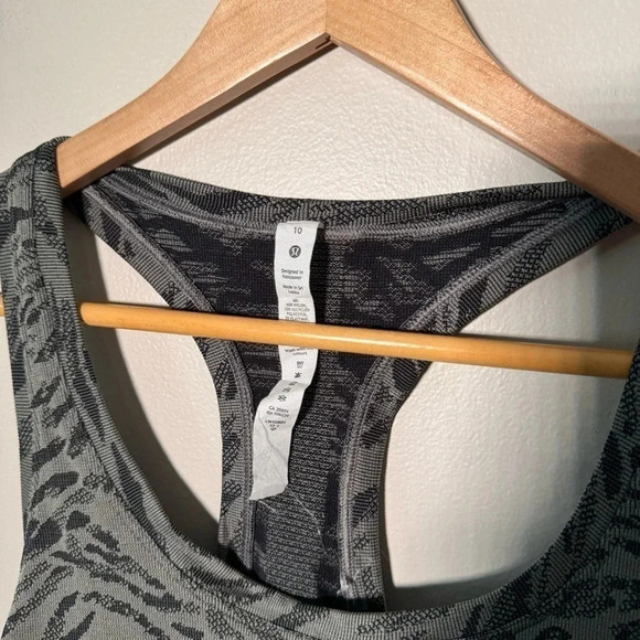 Lululemon Swiftly Tech Racerback Tank Top 2.0 *Race Length Primal Clash Black 10 - Picture 6 of 7